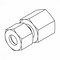 Tompkins Hydraulic Fitting, Metric CompressionL10(16X1.5) -04BSPP GAUGE CPLG MC6152-L10-04 - alternate 2